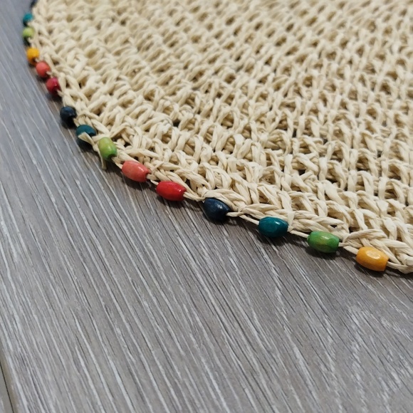 Handmade Woven Placemats with Colorful Trim - Picture 3 of 9